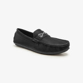 black buckled Loafer shoes for men