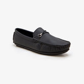 black leather slip on shoes mens