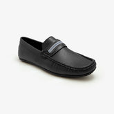 black leather slip on shoes mens