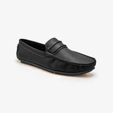 mens black leather loafers