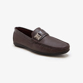 brown slip on loafers by calza
