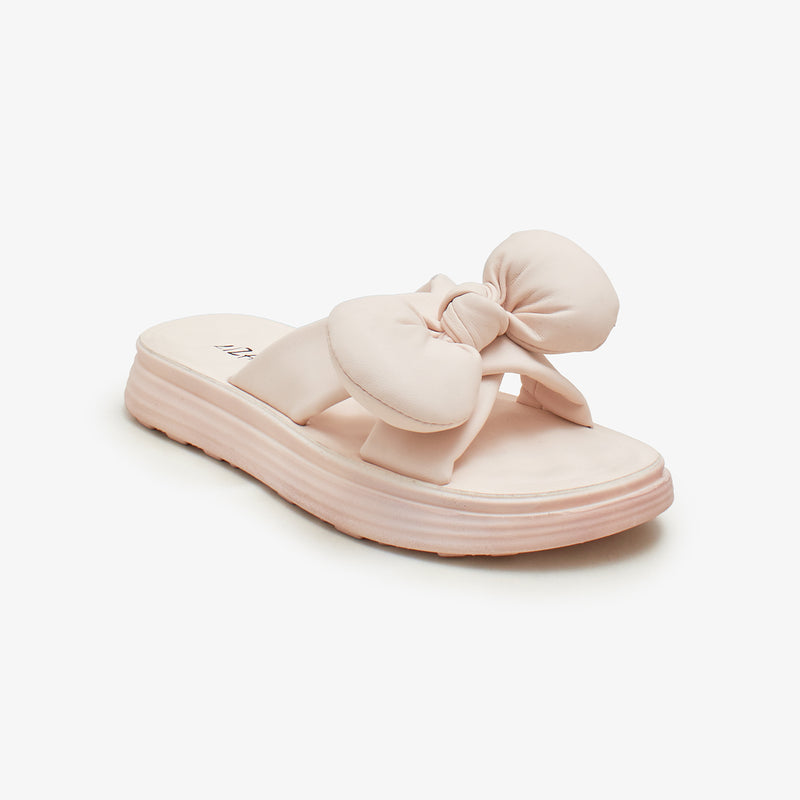 Women's Cushioned Bow Slides
