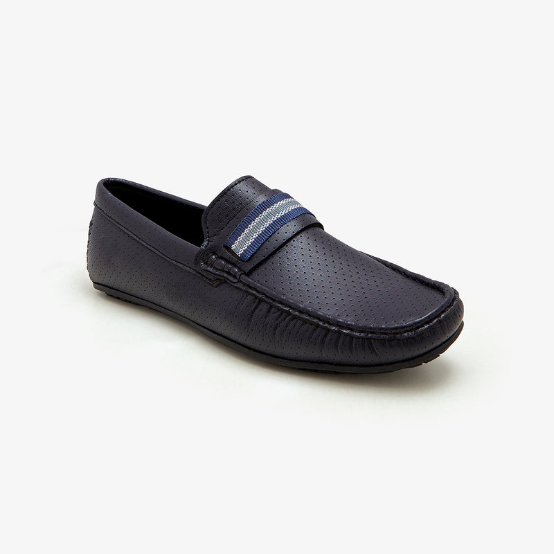 blue mens slip on loafers by calza