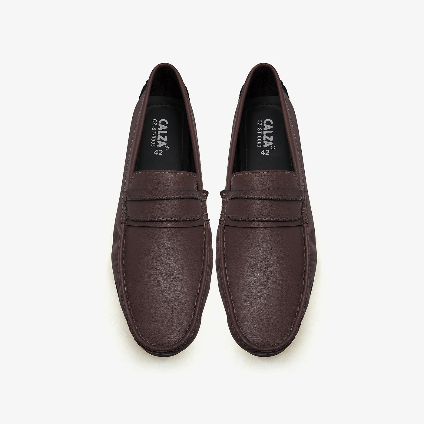 men's brown leather loafers