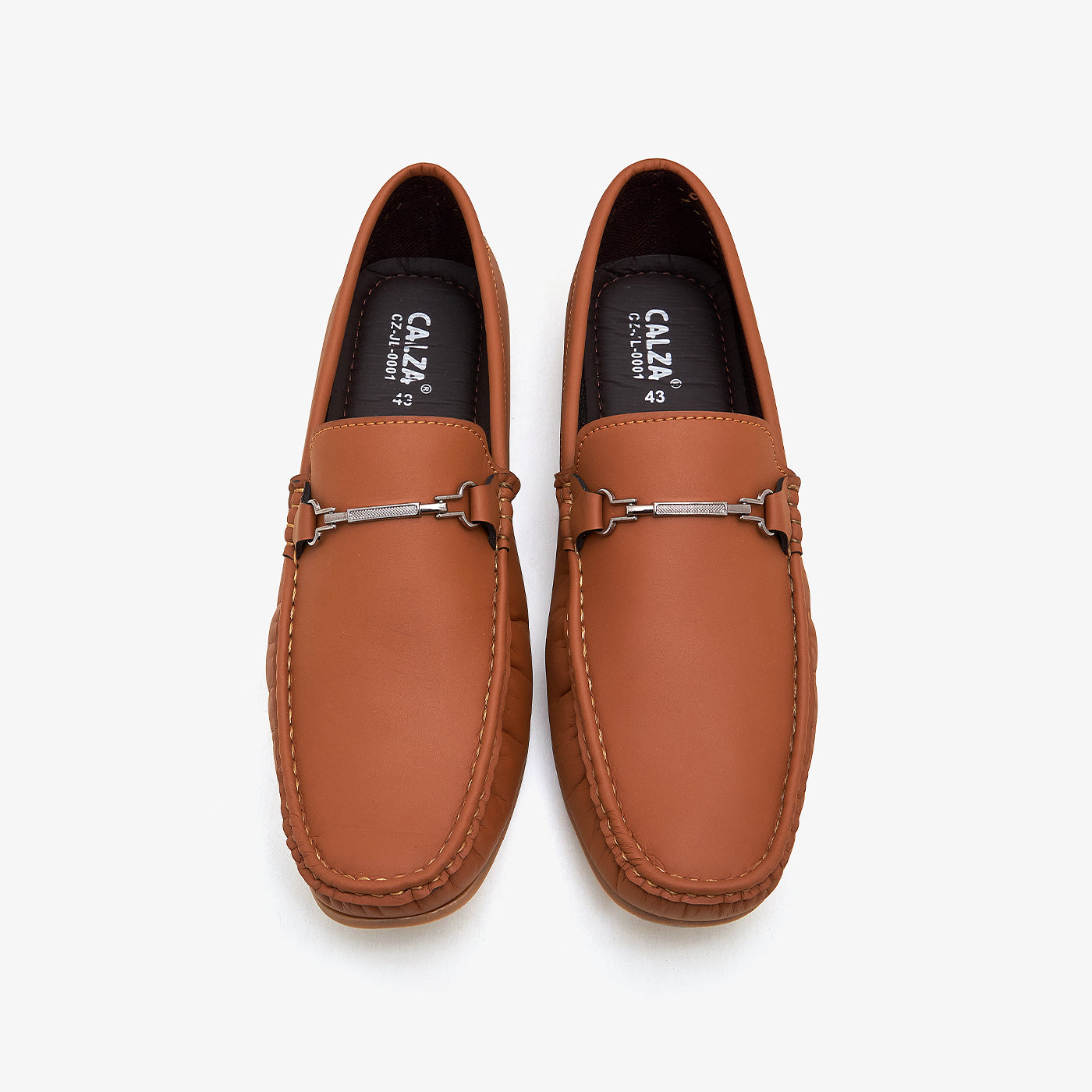 brown leather slip on shoes mens by calza