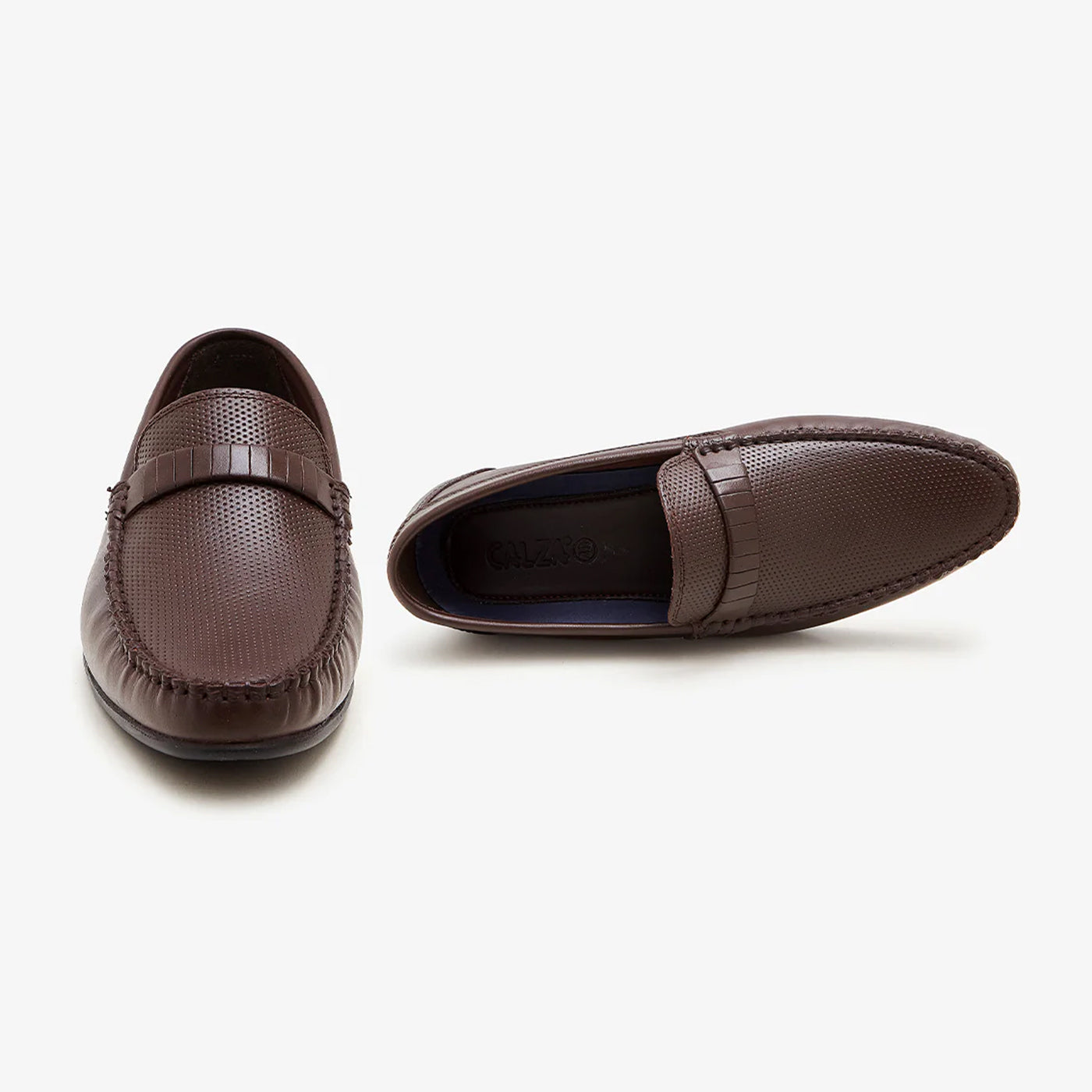 mens brown leather loafers