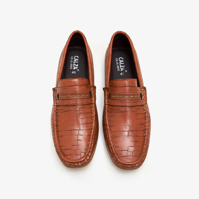 Brown formal with loafers by calza