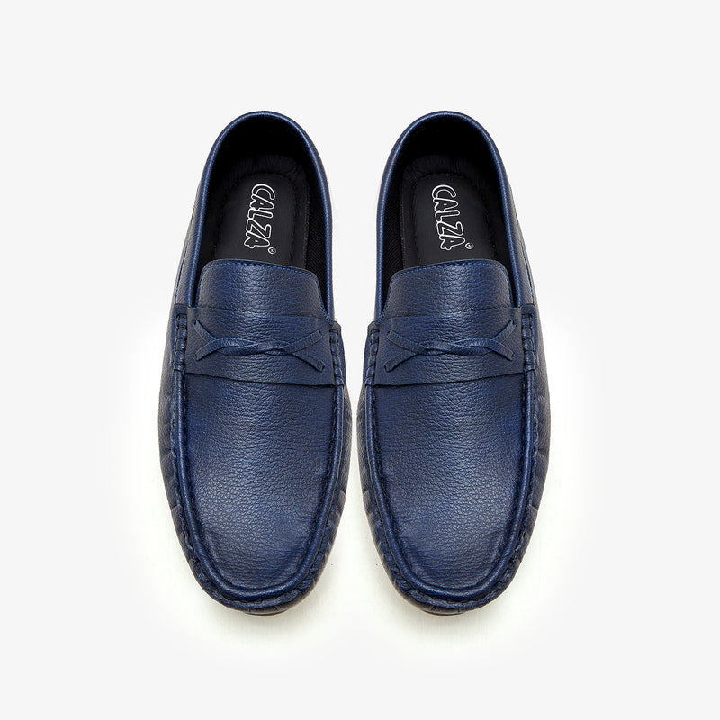 blue loafer style shoes by calza