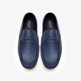 blue loafer style shoes by calza
