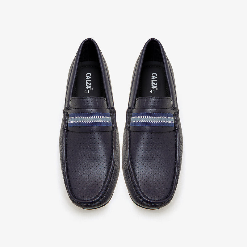 blue mens slip on loafers by calza