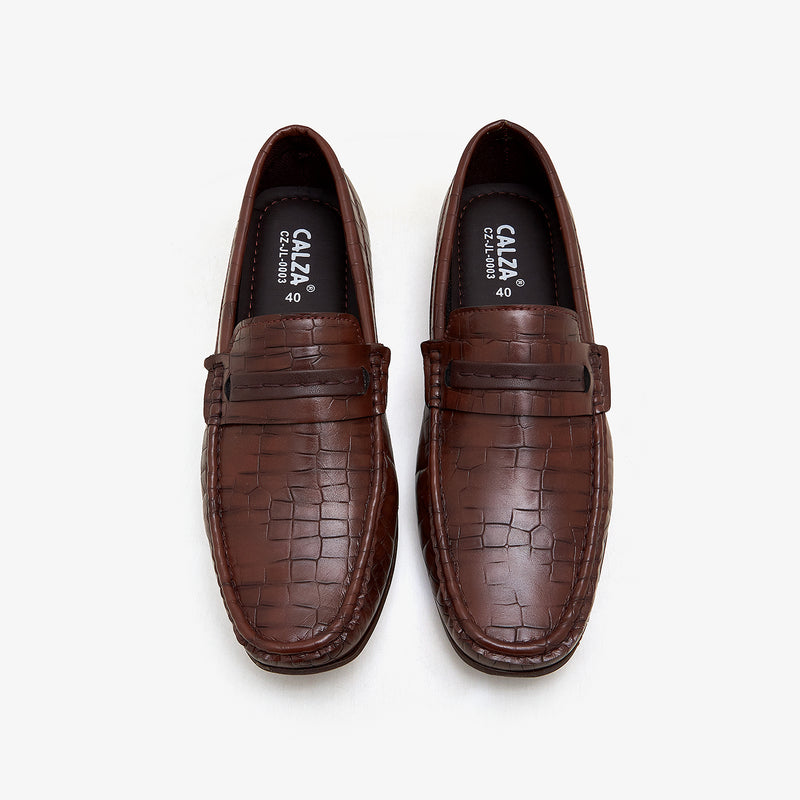 Brown shoes loafers leather