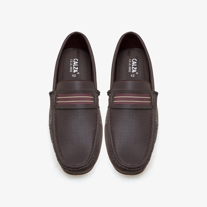 brown loffer shoes for men by calza
