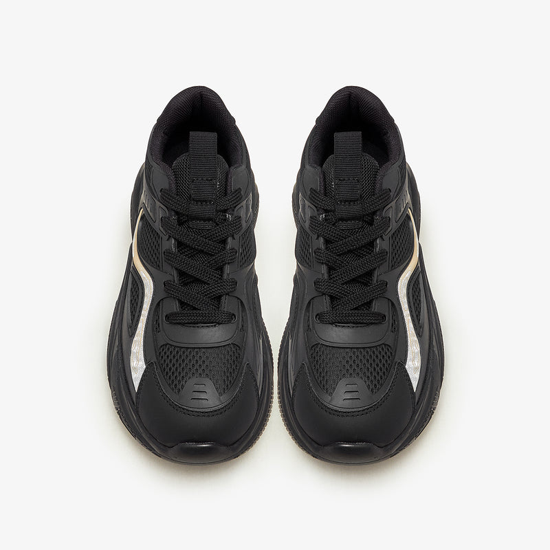 black sneakers shoes for women by calza