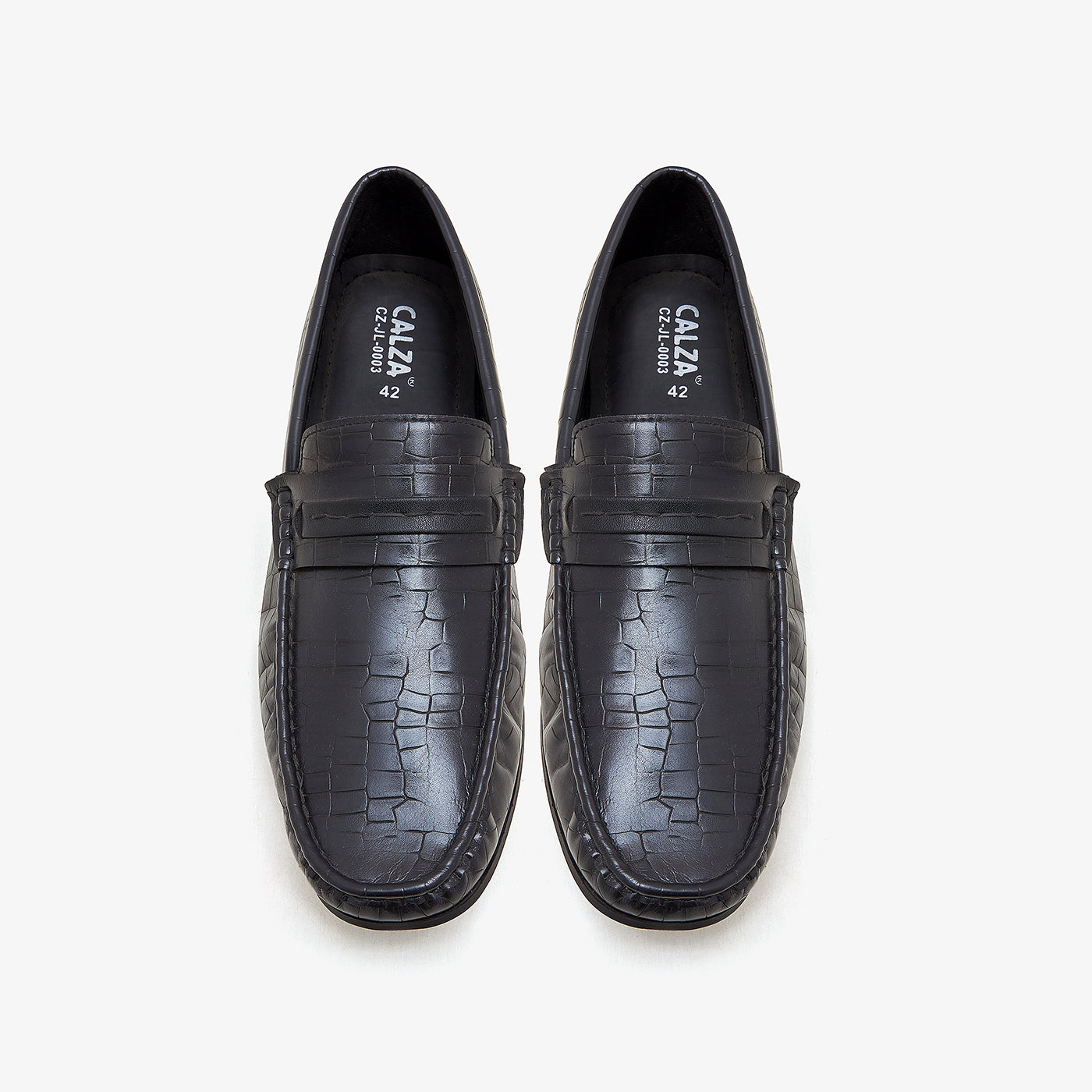 black loafers for men by calza