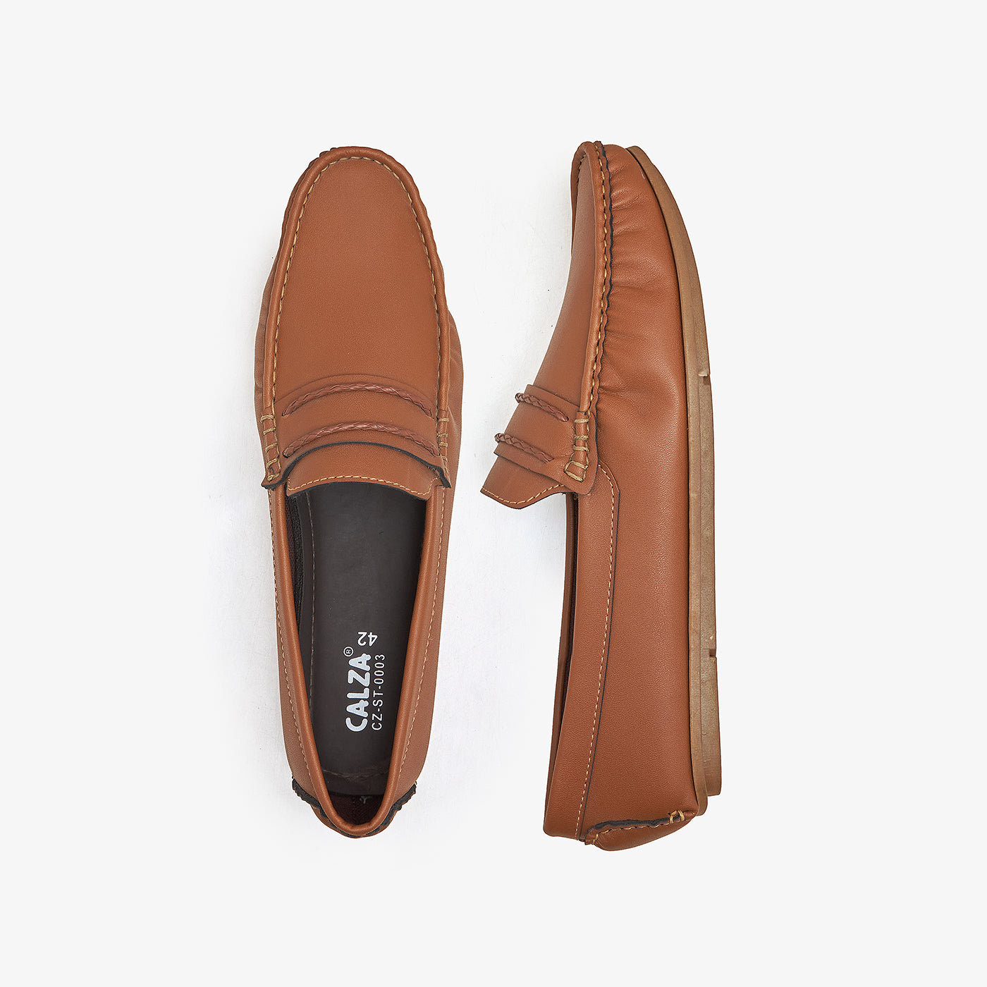 brown leather slip on shoes mens