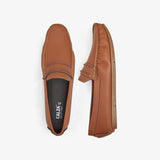 brown leather slip on shoes mens