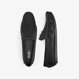 mens black leather loafers