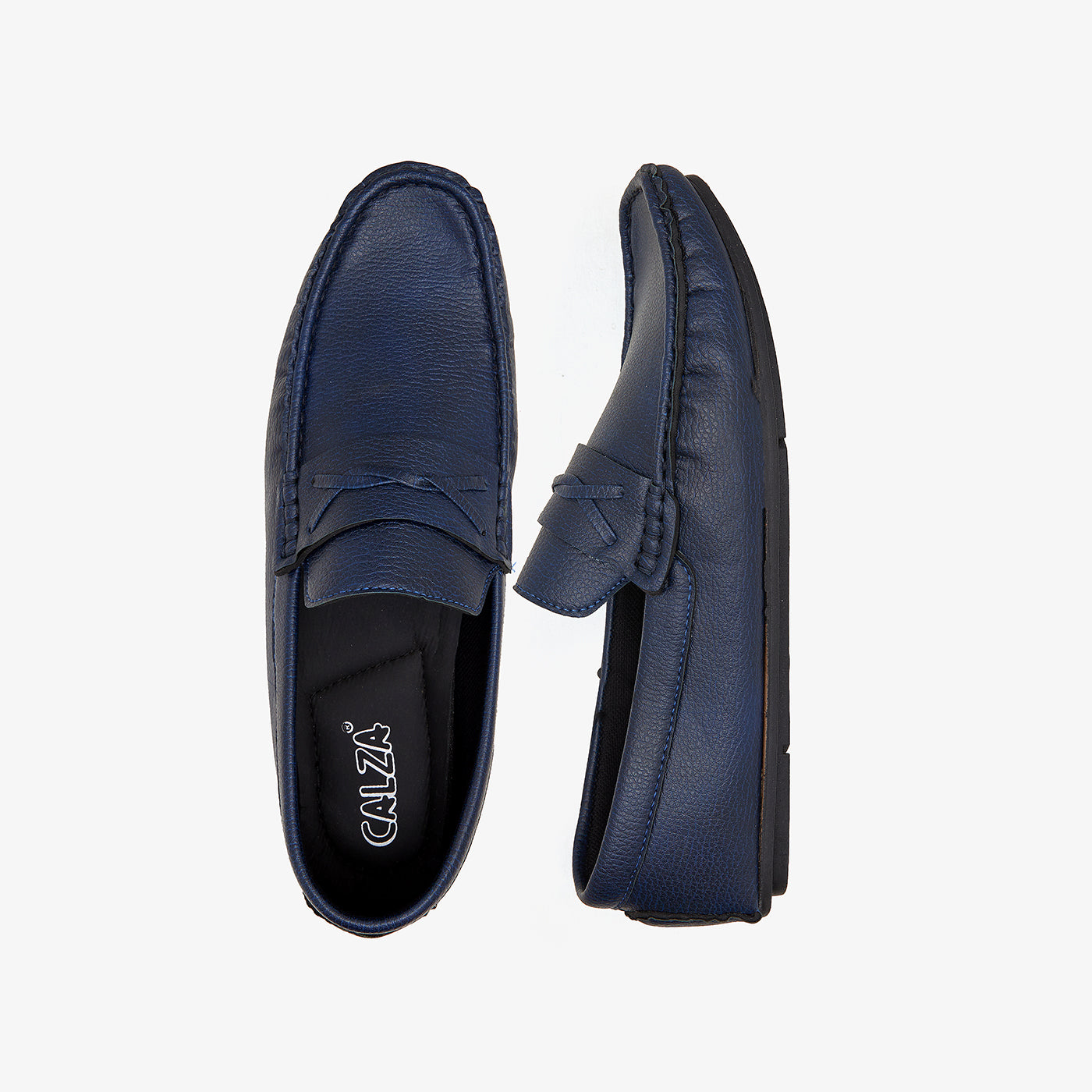 blue fashion loafer shoes by calza