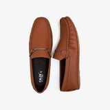 brown leather slip on shoes mens by calza