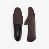 men's brown leather loafers