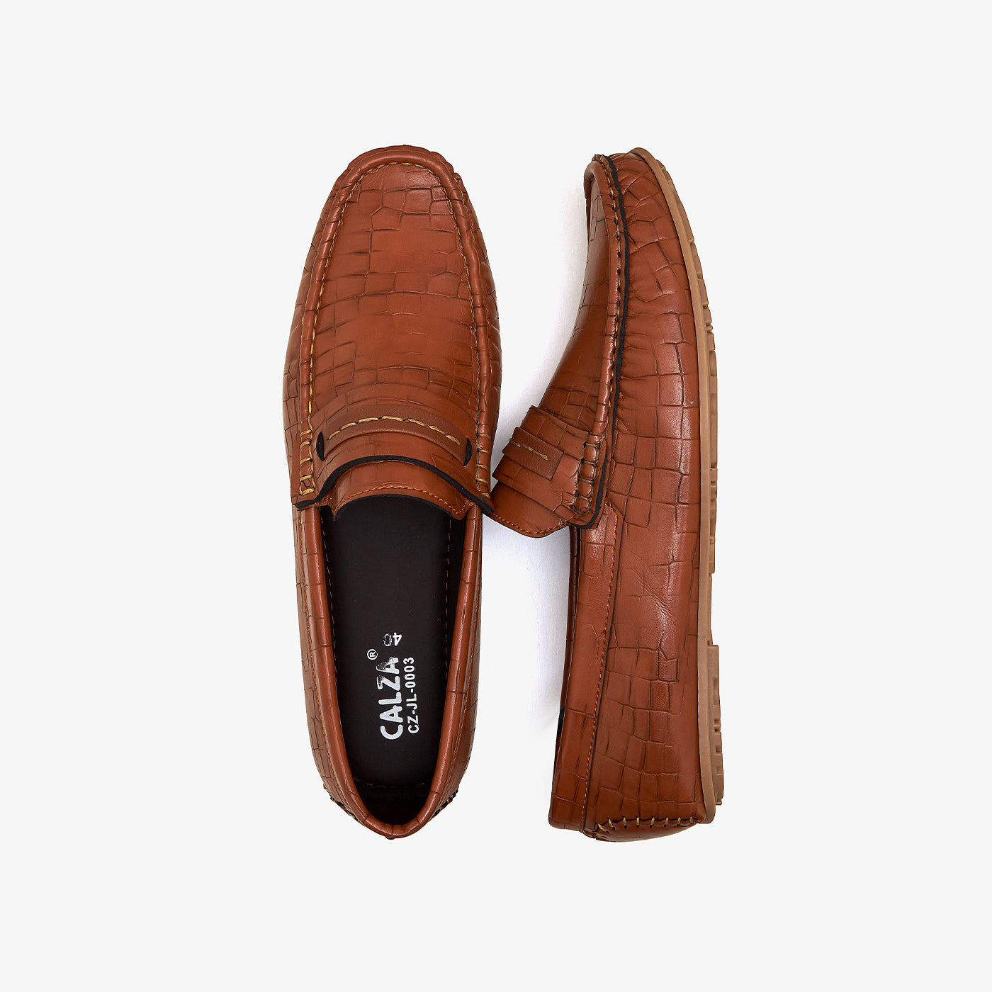 brown mens loafer shoes by calza
