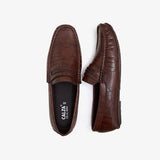 Brown shoes loafers leather