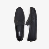 black leather slip on shoes mens