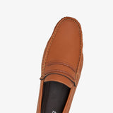 brown leather slip on shoes mens