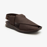 Brown peshawari chappal pakistan by calza