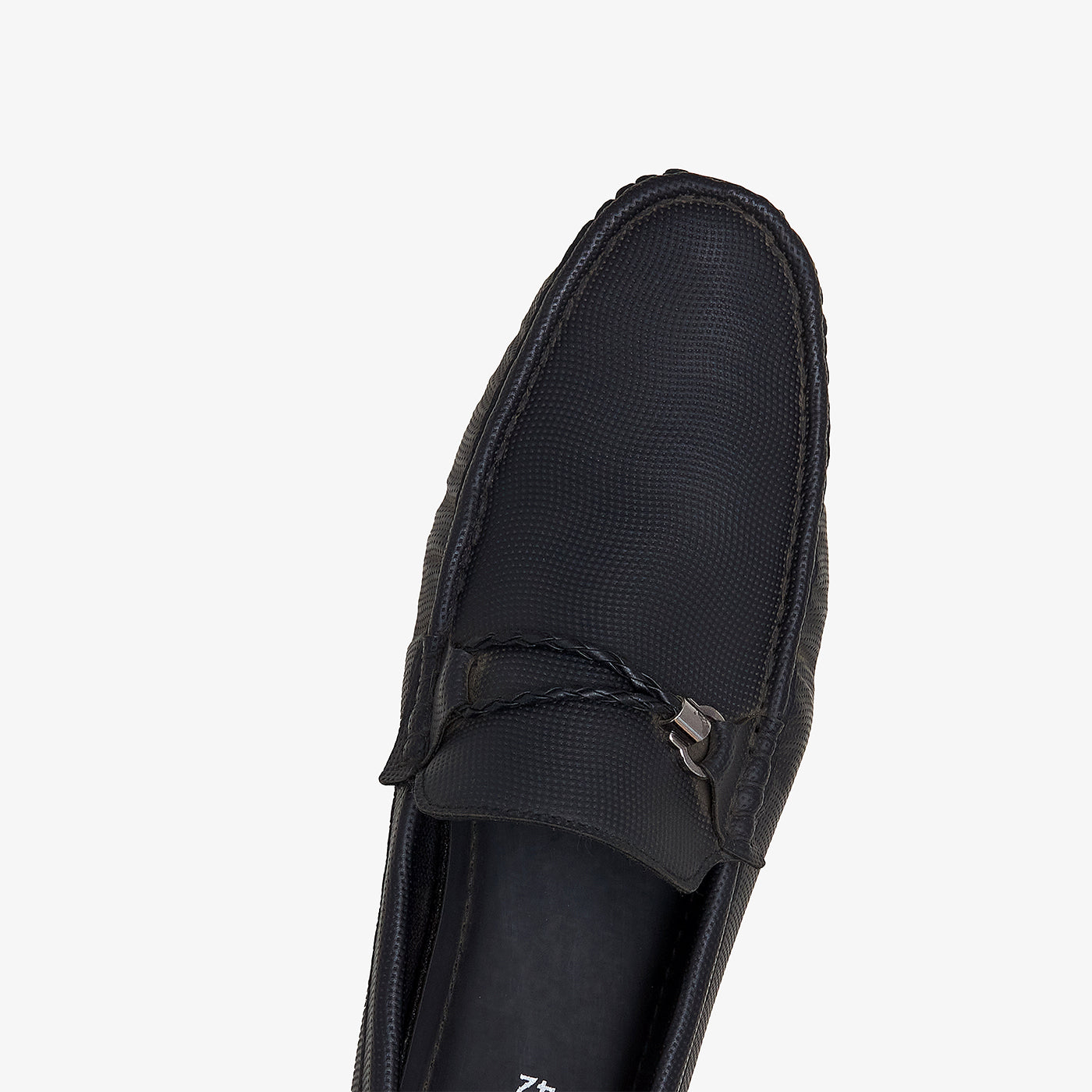 black leather slip on shoes mens