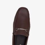 mens brown slip on loafers buckled