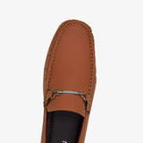 brown leather slip on shoes mens by calza