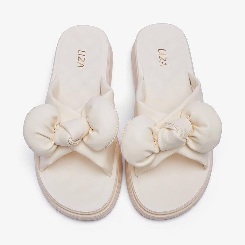 Women's Cushioned Bow Slides