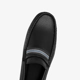 mens black leather loafers by calza