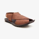 brown mens peshawari chappal in pakistan - calza