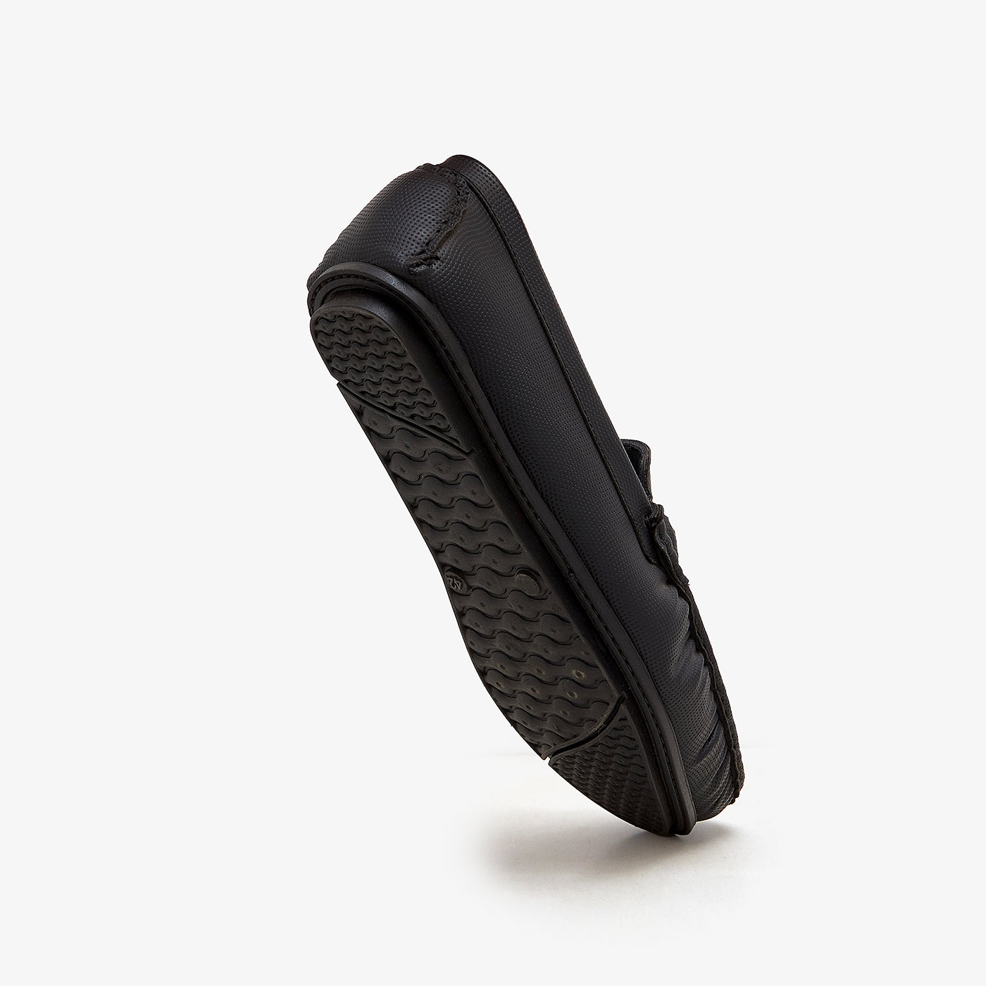 black leather slip on shoes mens