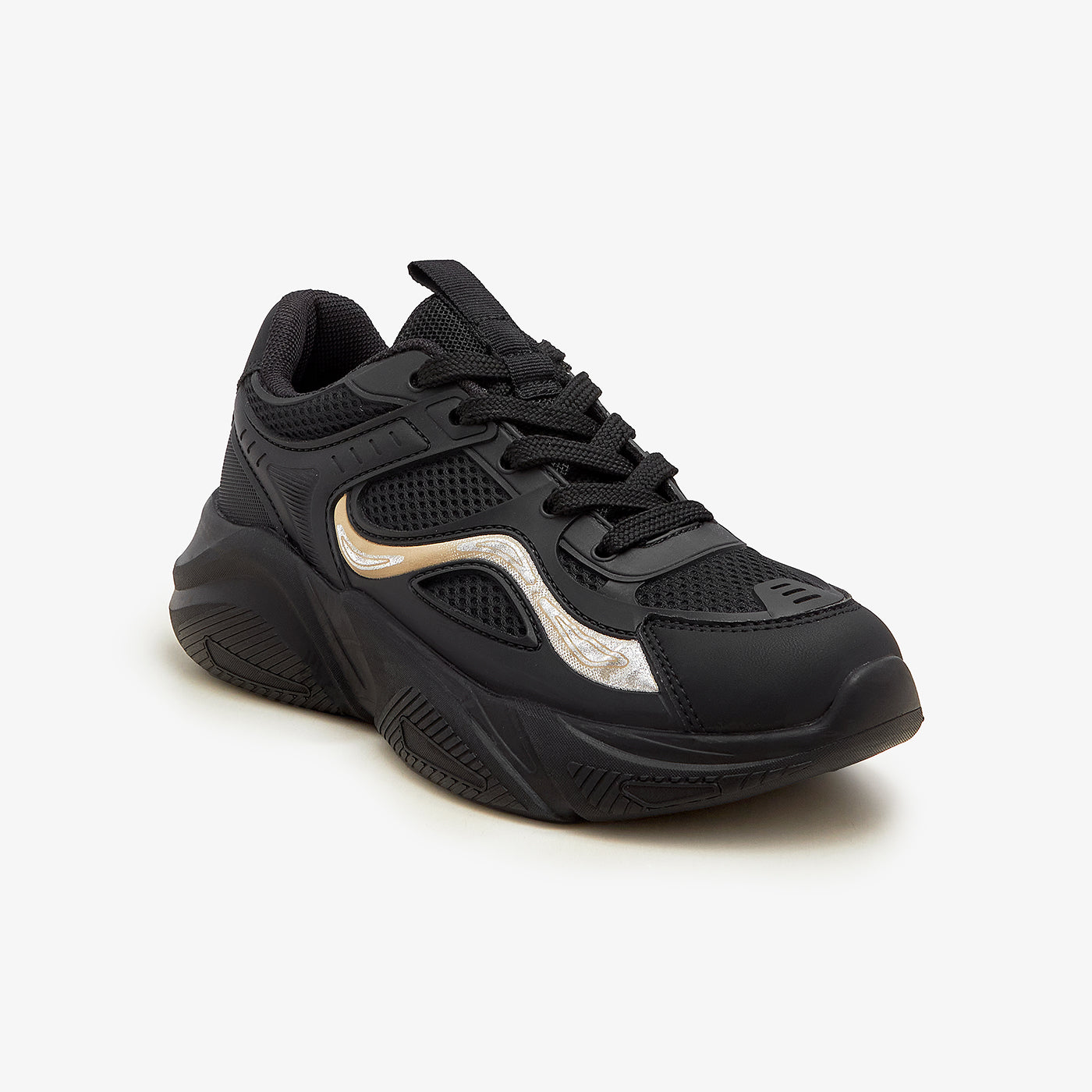black fashion sneakers for women by calza