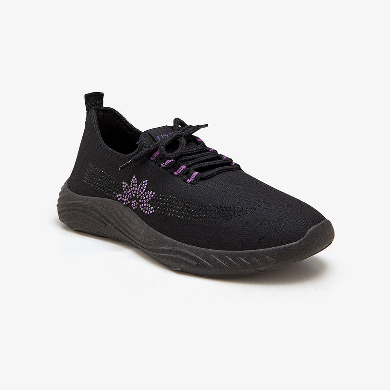 black ladies trainers online by calza