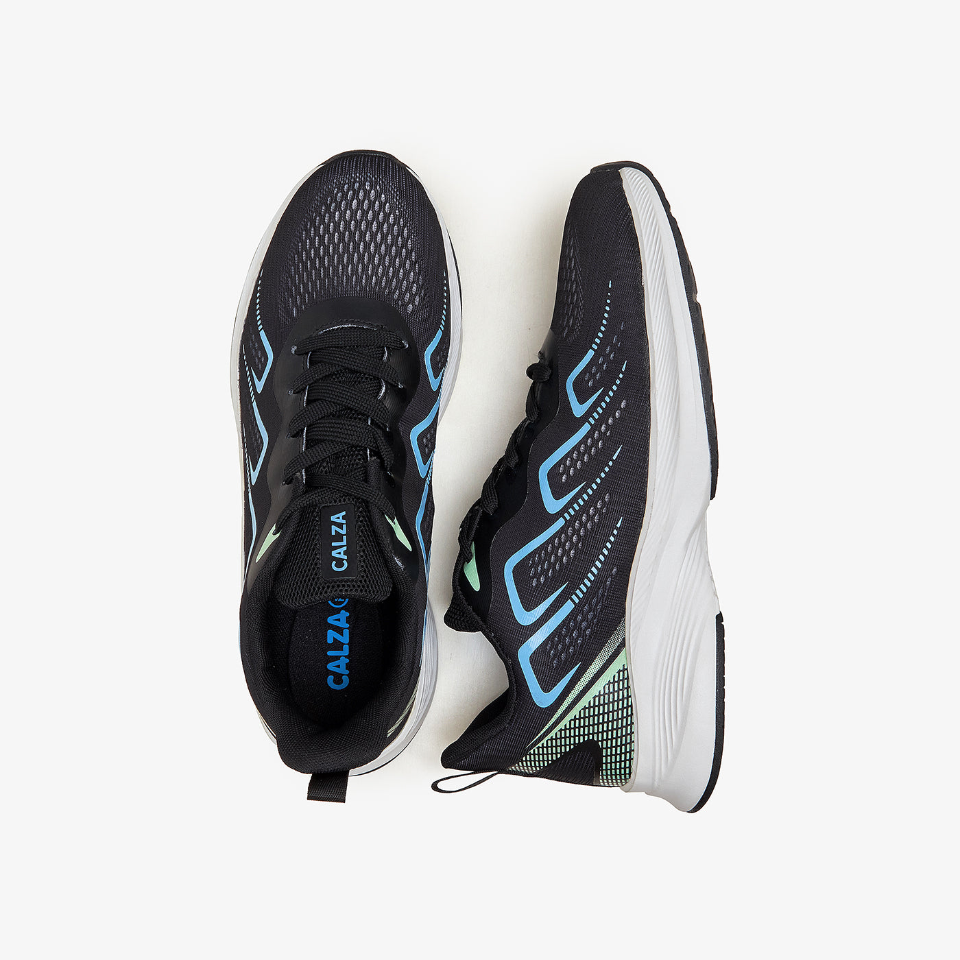 black ndure running shoes for men by calza