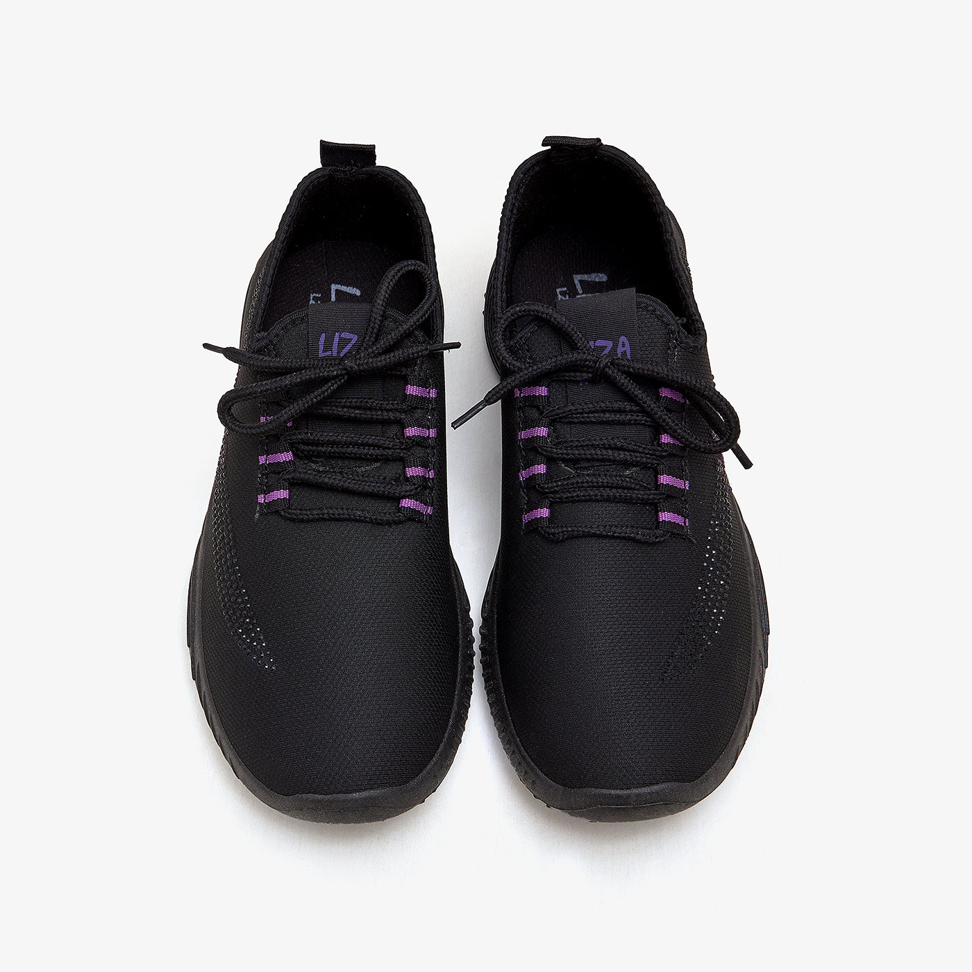 black sneakers for women by calza