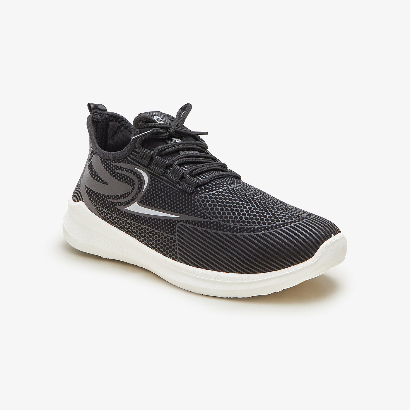 boys black sneakers shoes mesh design by calza