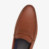 men's brown leather loafers