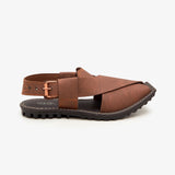 brown peshawari chappal pakistan - calza