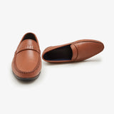men's brown leather loafers