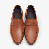 men's brown leather loafers