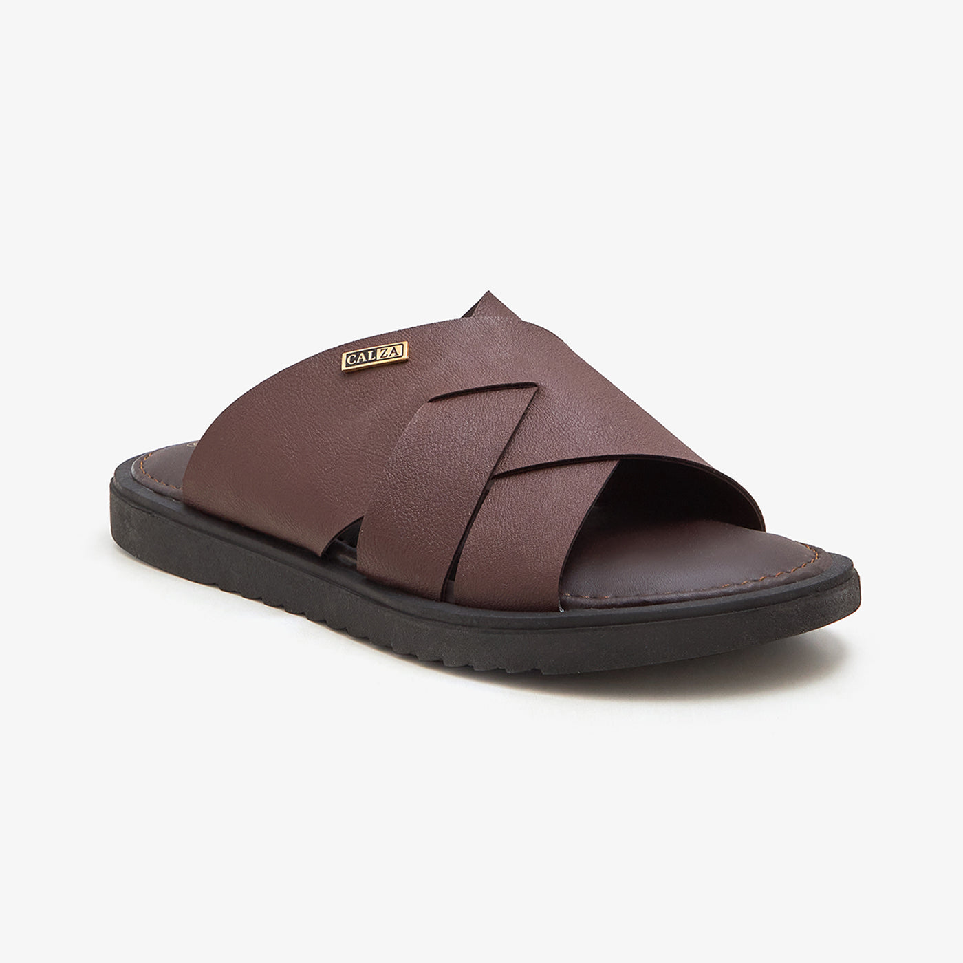 Brown Calza Slides for Men 
