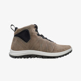 Brown suede sneaker with black sole hiking shoes by calza