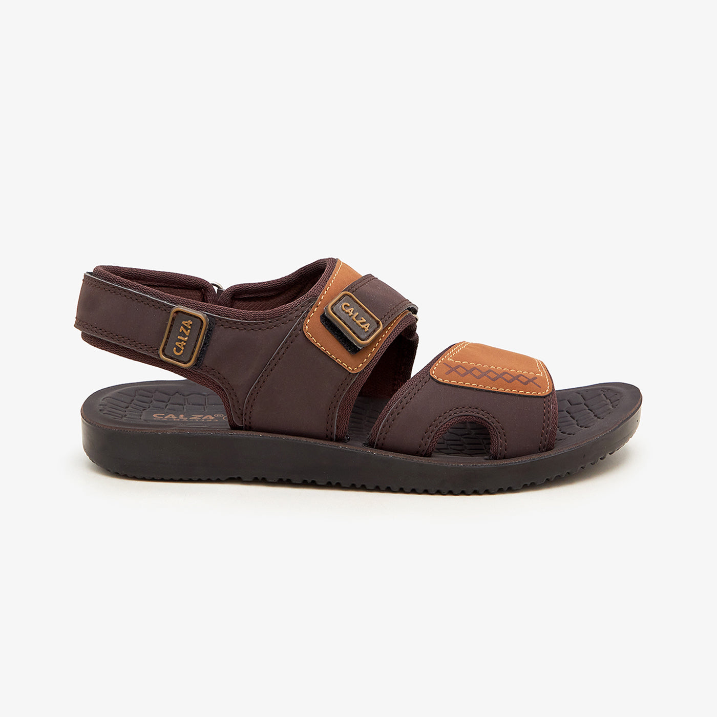Buy Men's Double-Strap Sandals Brown | Cushioned Insole