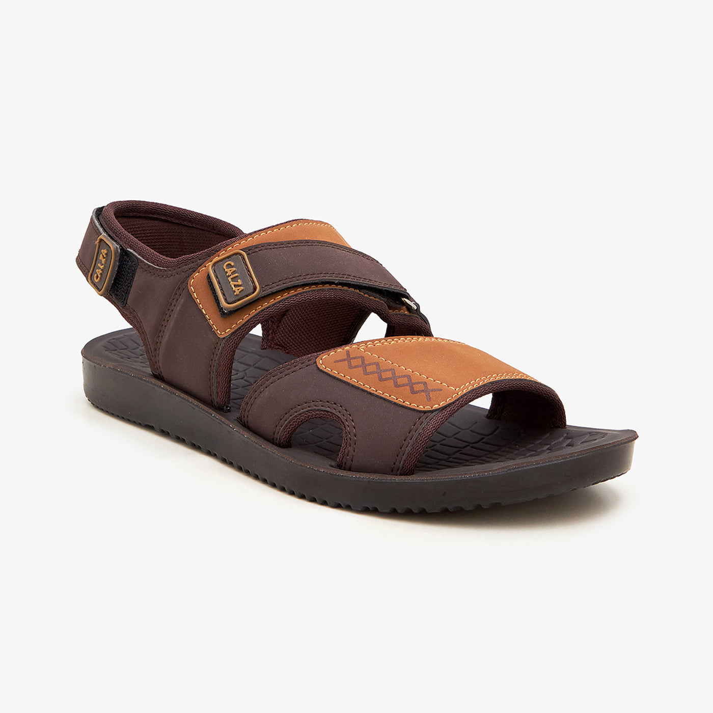 Buy Men's Double-Strap Sandals Brown | Cushioned Insole