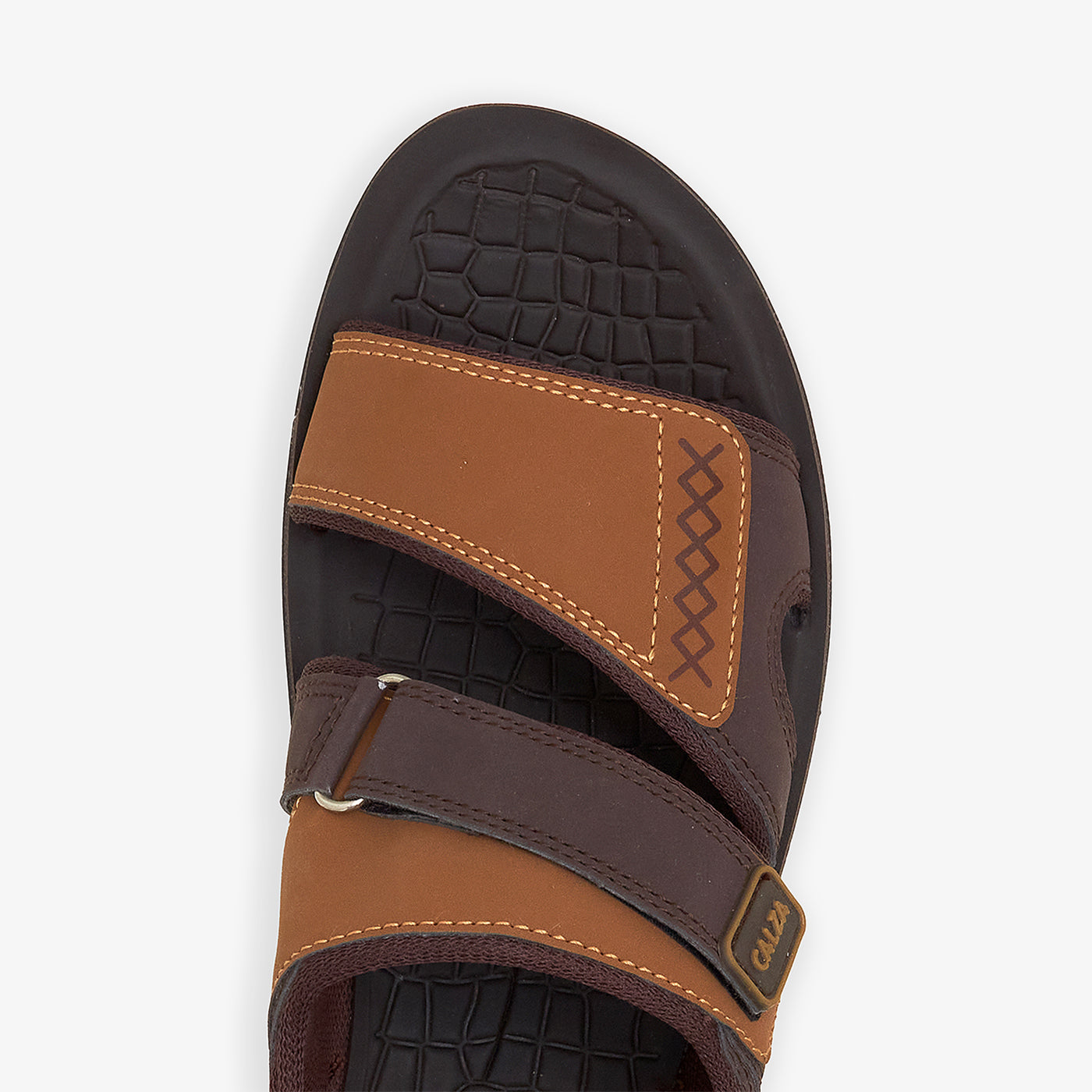Buy Men's Double-Strap Sandals Brown | Cushioned Insole